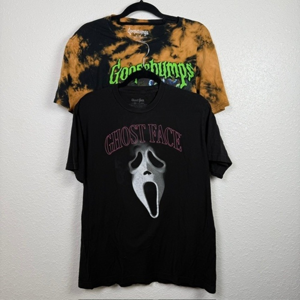 Bundle! Goosebumps & Ghost Face Graphic T-Shirts Horror Movie Tie Dye Large